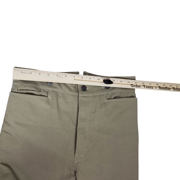 WAH Maker Striped Frontier Pants Mens 30x36 Western Buckle Back Tan Cotton - Picture 13 of 15